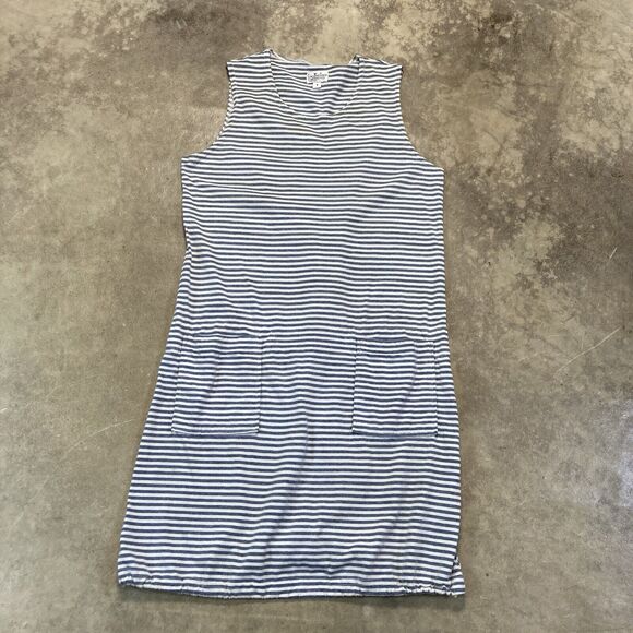 Engineered Garments Dress‎ Womens Medium 1 Blue Striped Casual Pockets USA - Picture 1 of 7